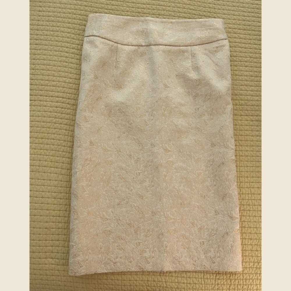 Golden/ivory pencil skirt
